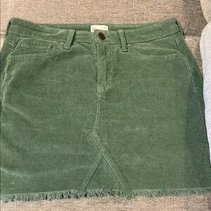 SO Green Corduroy Skirt